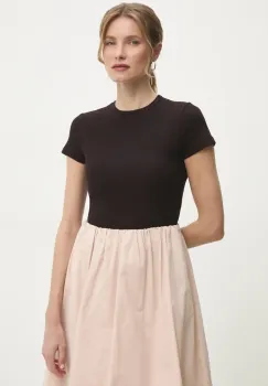 Answear Lab tricou femei, culoarea maro imagine