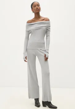 Answear Lab un set de pulover si pantaloni culoarea gri imagine