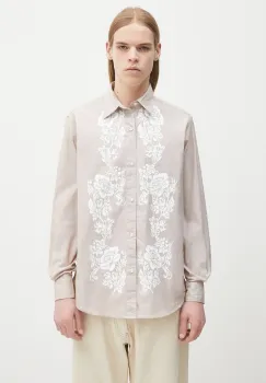 Aries camasa din bumbac Lace Overprinted Poplin Shirt imagine