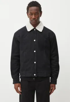 Aries geaca jeans Sherpa Denim Car Coat imagine