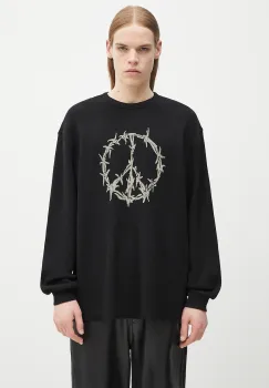 Aries hanorac de bumbac Peace Press Gothic Waffle LS Tee imagine