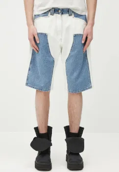 Aries pantaloni scurti jeans Patchwork Western Carpenter Shorts imagine