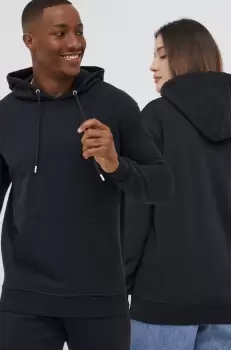 Arkk Copenhagen hanorac de bumbac culoarea negru, neted imagine
