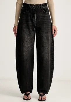 Armani Exchange blugi barrel pentru femei imagine