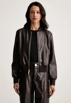 Armani Exchange  geaca bomber pentru femei din imitatie de piele intoarsa imagine