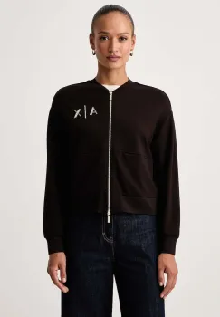 Armani Exchange  hanorac cu fermoar pentru femei cu vascoza imagine