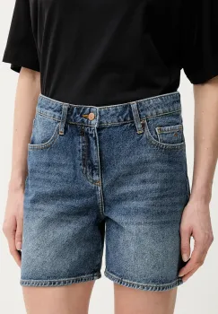 Armani Exchange pantaloni scurti pentru femei, din denim imagine