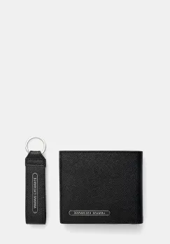 Armani Exchange portofel de piele + breloc imagine