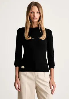 Armani Exchange pulover pentru femei cu vascoza imagine