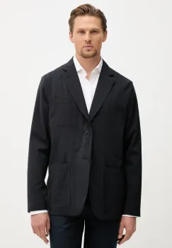 Armani Exchange sacou cu un singur rand de nasturi pentru barbati, cu lyocell imagine