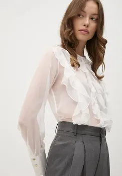 Artigli bluza femei, culoarea alb, neted, ACBL000635 imagine