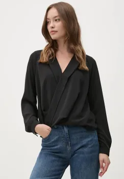 Artigli bluza femei, culoarea negru, neted, ACBL000657 imagine