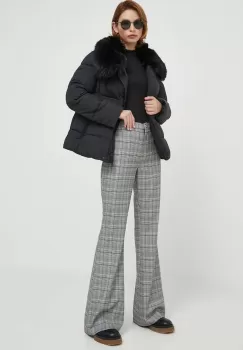 Artigli pantaloni femei, culoarea gri, evazati, high waist imagine