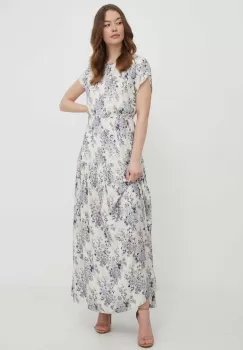 Artigli rochie culoarea bej, maxi, evazati imagine