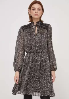 Artigli rochie culoarea bej, mini, evazati imagine