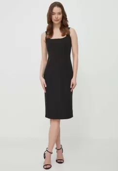 Artigli rochie culoarea negru, midi, mulata imagine
