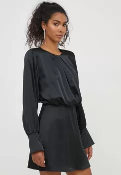 Artigli rochie culoarea negru, mini, evazati imagine