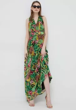 Artigli rochie culoarea verde, maxi, drept imagine