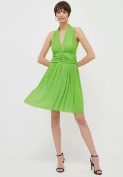 Artigli rochie culoarea verde, mini, evazati imagine