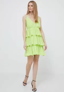 Artigli rochie culoarea verde, mini, evazati imagine