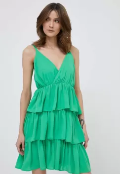 Artigli rochie culoarea verde, mini, evazati imagine