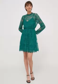 Artigli rochie culoarea verde, mini, evazati imagine