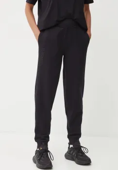 Asics pantaloni femei, culoarea negru, cu imprimeu, 2032C844 imagine