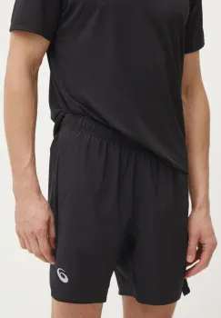 Asics pantaloni scurti de alergare Core culoarea negru, 2011D215 imagine