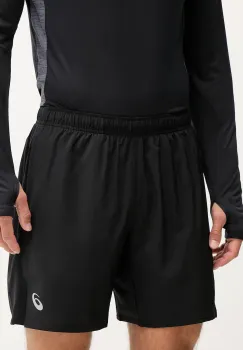 Asics pantaloni scurti de alergare culoarea negru, 2011D213 imagine