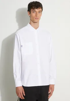 Awake NY camasa din bumbac Embroidered Oxford Shirt barbati, culoarea alb, cu guler button-down, relaxed, SP24-TP001 imagine