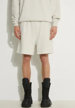 Awake NY pantaloni scurti din bumbac Awake Sweatshort culoarea gri, melanj, SP24-PA006 imagine