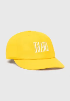 Awake NY sapca de baseball din bumbac Logo Hat culoarea galben, cu imprimeu, SP24-HT004 imagine