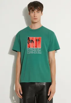 Awake NY tricou din bumbac Vegas T Shirt barbati, culoarea verde, cu imprimeu, SP24-TS006 imagine
