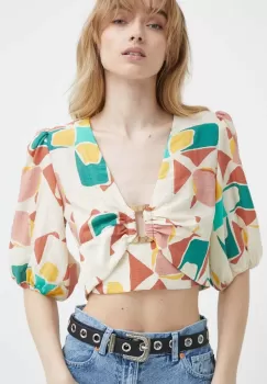 BA&SH bluza AYMAR femei, culoarea bej, modelator, 1E24AYMA imagine