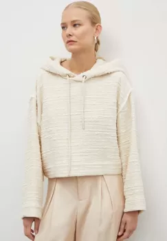 BA&SH bluza femei, culoarea bej, cu gluga, neted imagine