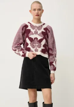 BA&SH pulover din amestec de lana femei, culoarea bordo, calduros, 1H24RORA imagine