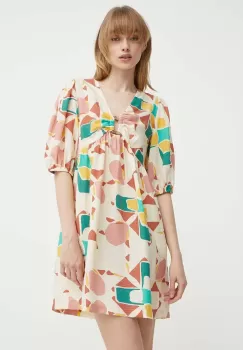 BA&SH rochie ARANCIA culoarea bej, mini, oversize, 1E24ARAN imagine