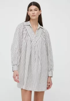 BA&SH rochie FADIA culoarea bej, mini, evazati, 1E24FADI imagine