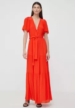 BA&SH rochie NATALIA culoarea portocaliu, maxi, evazati, 1E24NATA imagine