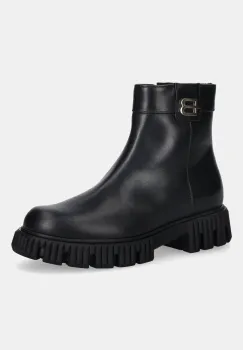 Baldinini cizme de piele culoarea negru, cu platforma, D6B155P1VITE imagine
