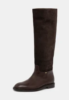 Baldinini ghete de piele culoarea maro, cu toc plat, D6B146P1VICR imagine