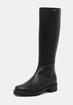 Baldinini ghete de piele culoarea negru, cu toc plat, D6B406P1VTBR imagine