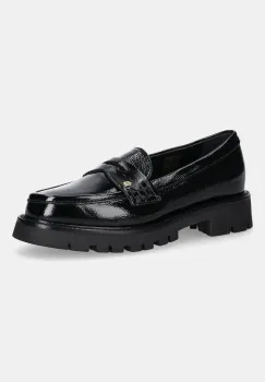 Baldinini mocasini de piele culoarea negru, cu toc plat, D6B154P1NAPK imagine