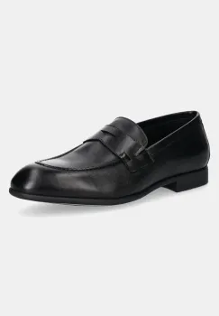Baldinini mocasini de piele culoarea negru, U5E002P1VITE imagine