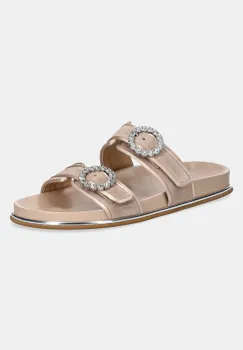 Baldinini papuci din piele femei, culoarea bej, D5E193P1CRRS imagine