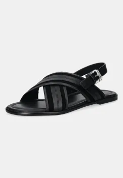Baldinini sandale de piele culoarea negru, U5E137P1CRVI imagine