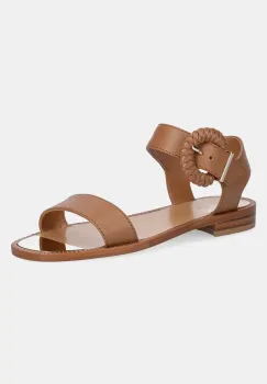 Baldinini sandale de piele femei, culoarea maro, D5E083P1VITE imagine