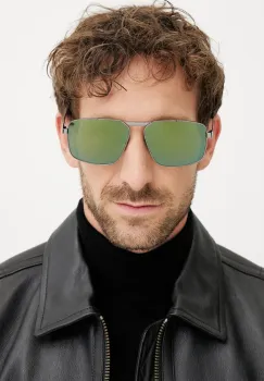 Balenciaga ochelari de soare barbati, culoarea bordo, BB0418SK imagine