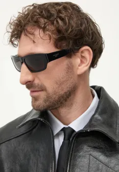 Balenciaga ochelari de soare barbati, culoarea negru, BB0366S imagine