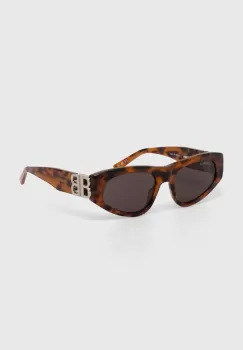 Balenciaga ochelari de soare BB0095S femei, culoarea maro imagine